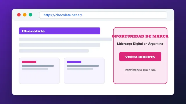 Modelo de aplicación comercial y proyectos digitales para chocolate.net.ar